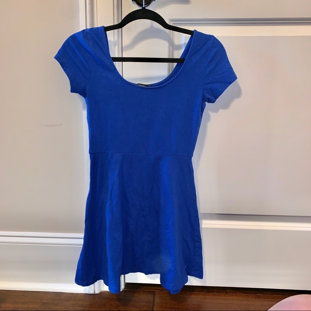 Blue skater girl dress